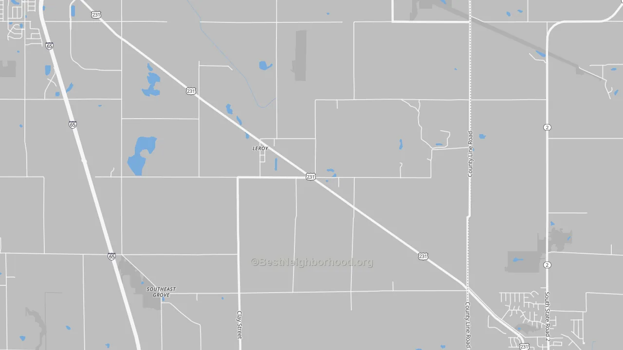 Transit Grade map of Leroy, IN