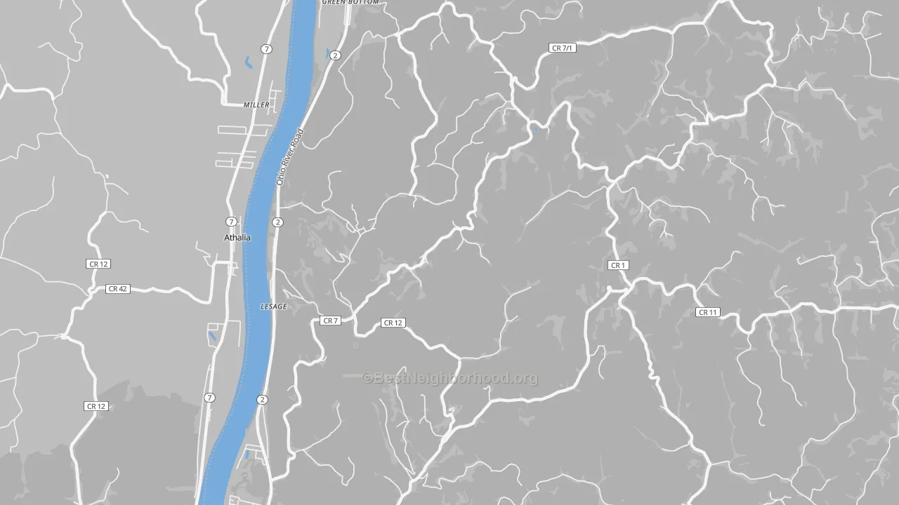 Transit Grade map of Lesage, WV
