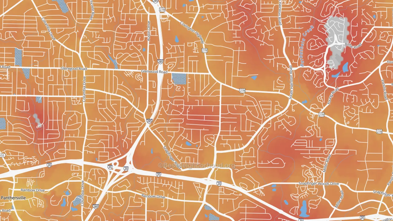 Transit Grade map of Leslie, Decatur, GA