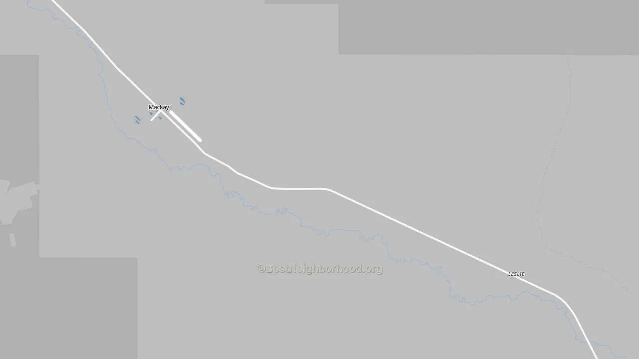 Transit Grade map of Leslie, ID
