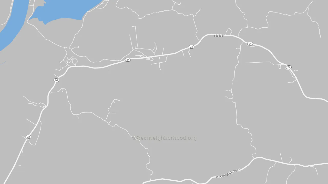 Transit Grade map of Lessley, MS