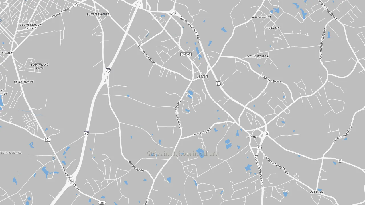 Transit Grade map of Lesslie, SC