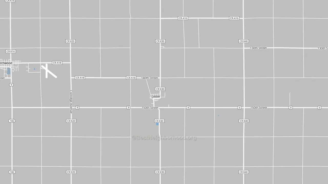 Transit Grade map of Lester, IA