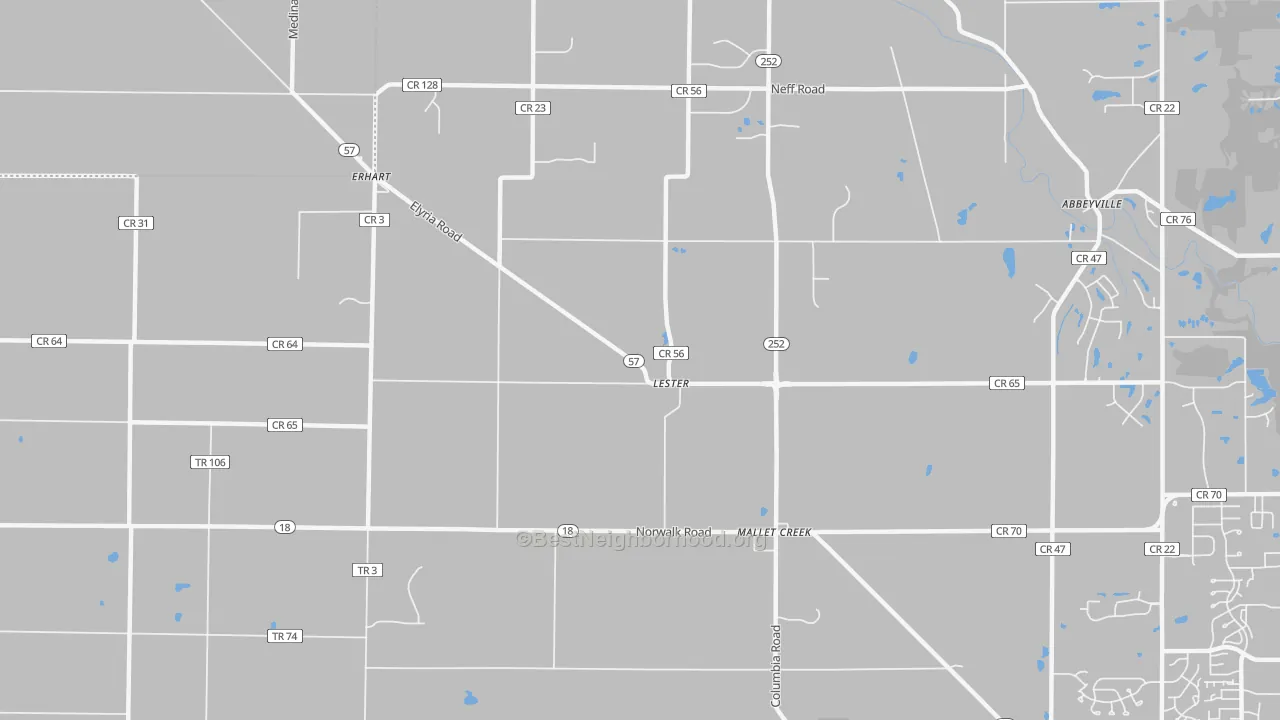 Transit Grade map of Lester, OH