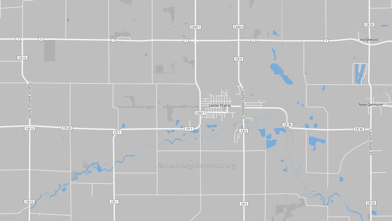 Transit Grade map of Lester Prairie, MN