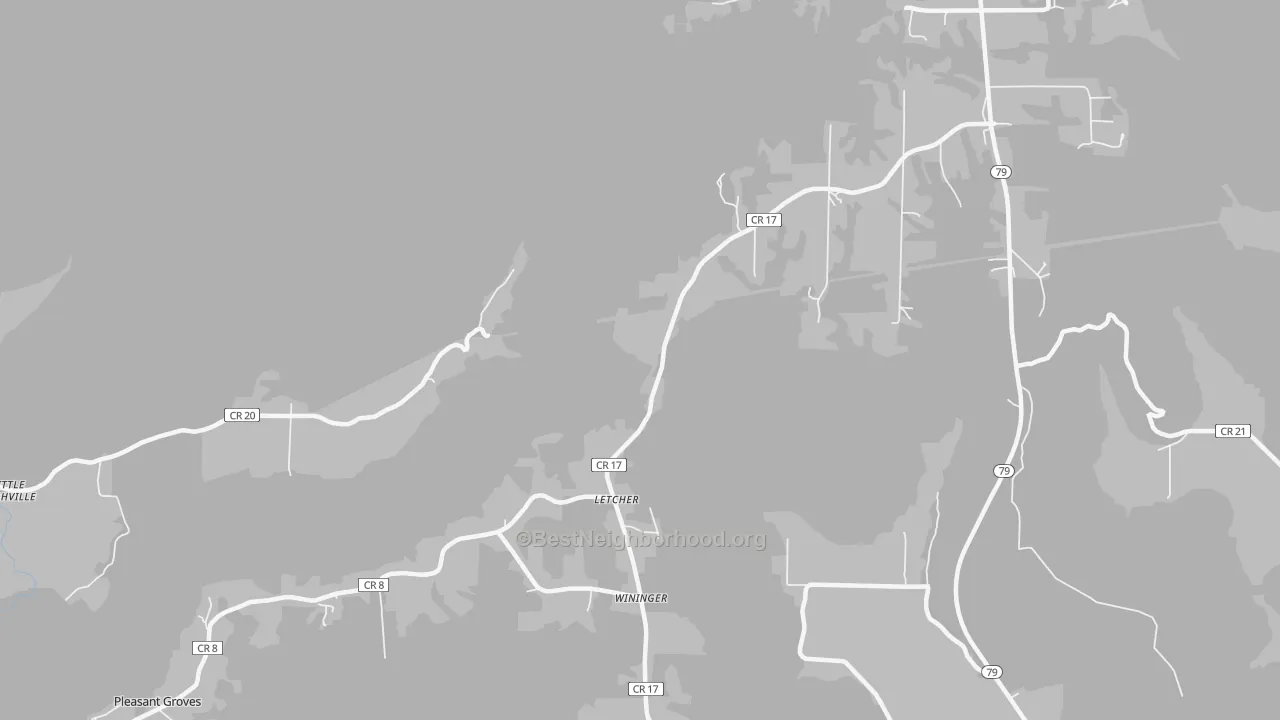 Transit Grade map of Letcher, AL