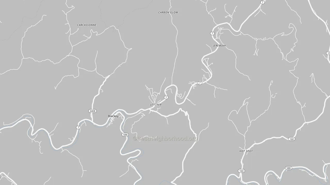 Transit Grade map of Letcher, KY