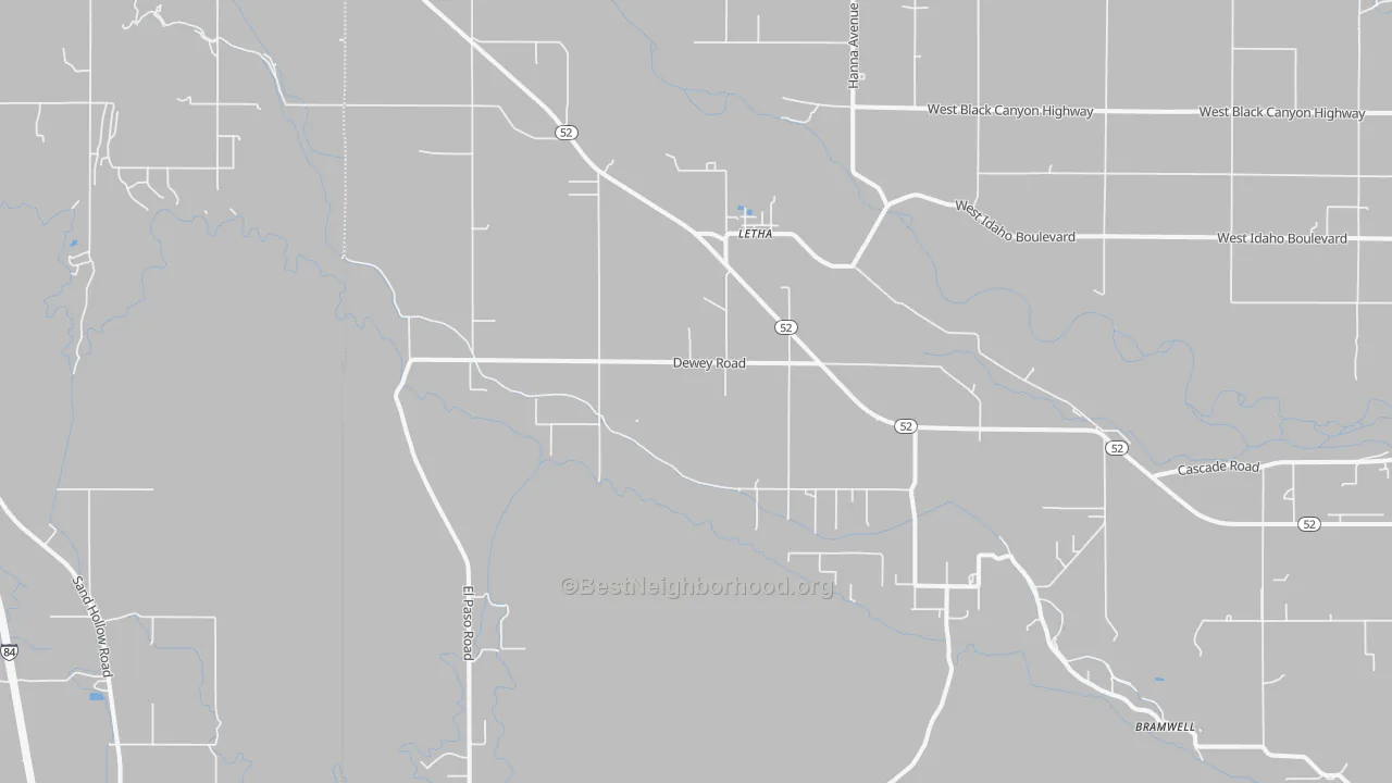 Transit Grade map of Letha, ID