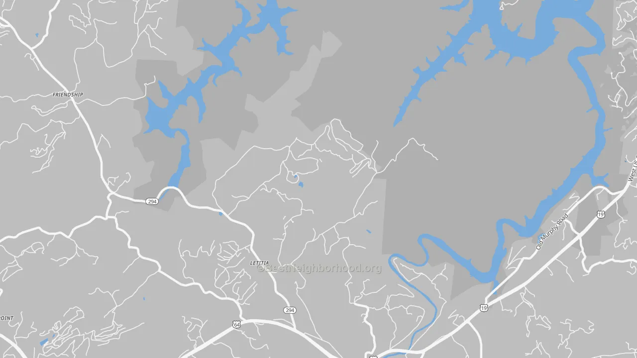 Transit Grade map of Letitia, NC