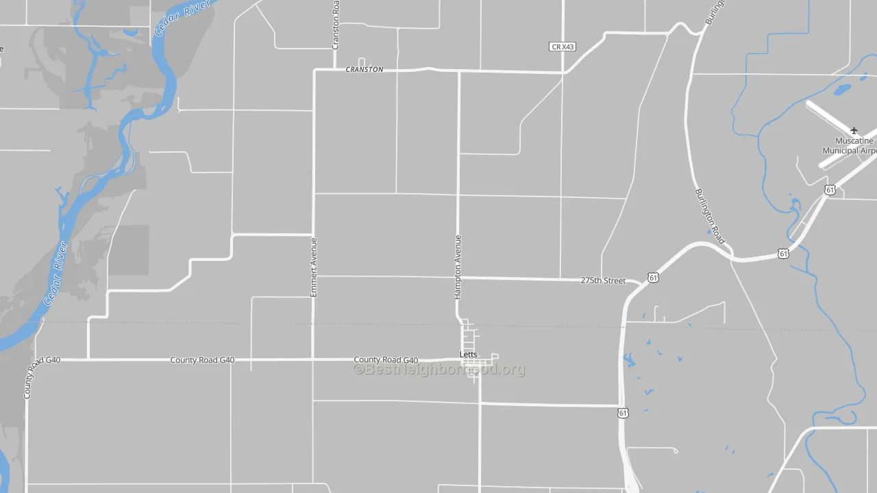 Transit Grade map of Letts, IA