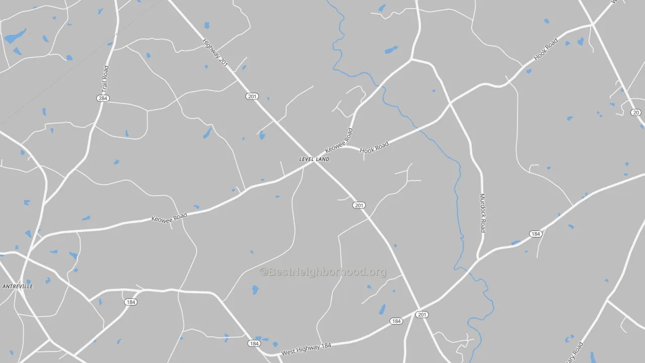 Transit Grade map of Level Land, SC