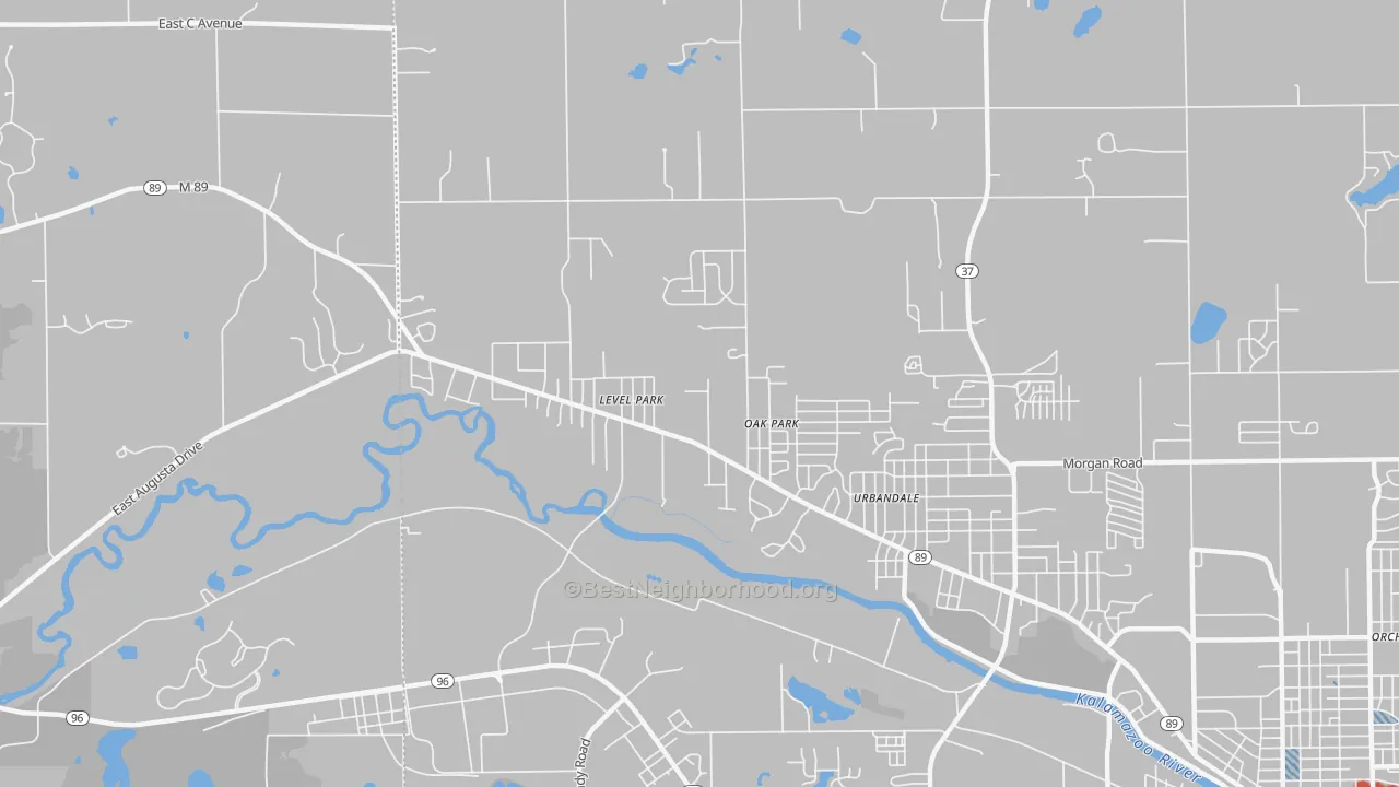 Transit Grade map of Level Park-Oak Park, MI