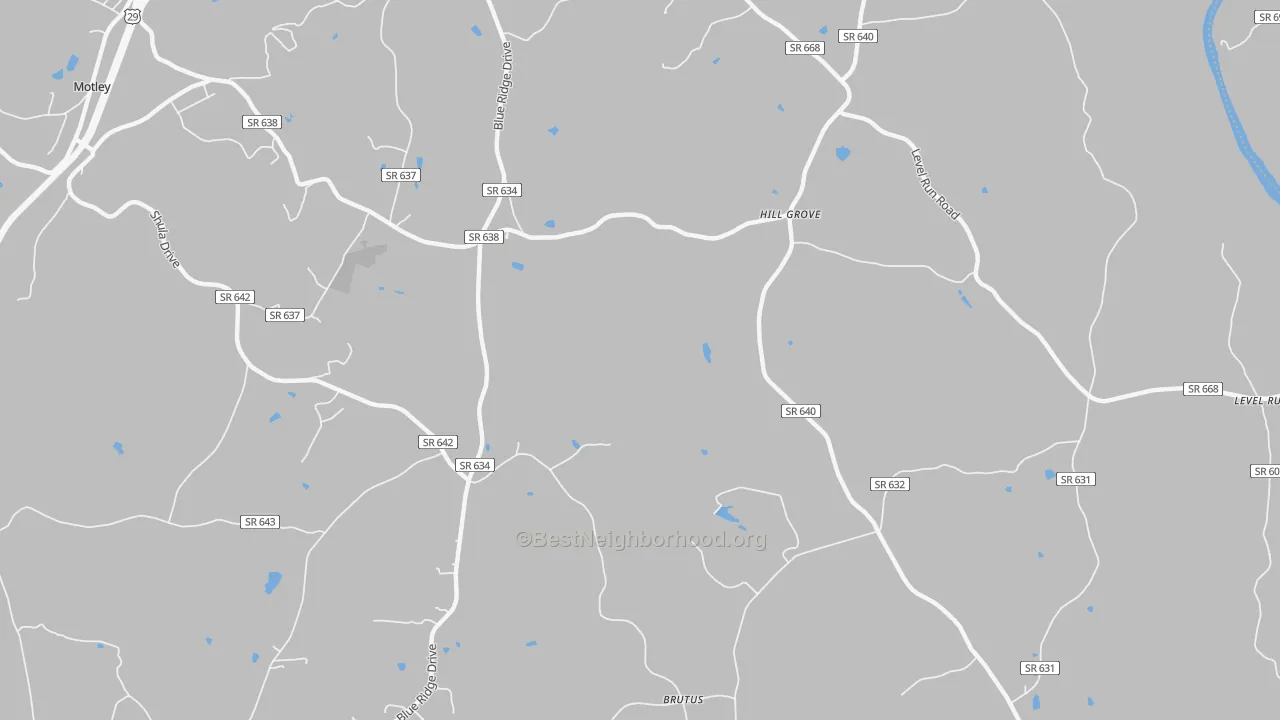 Transit Grade map of Level Run, VA