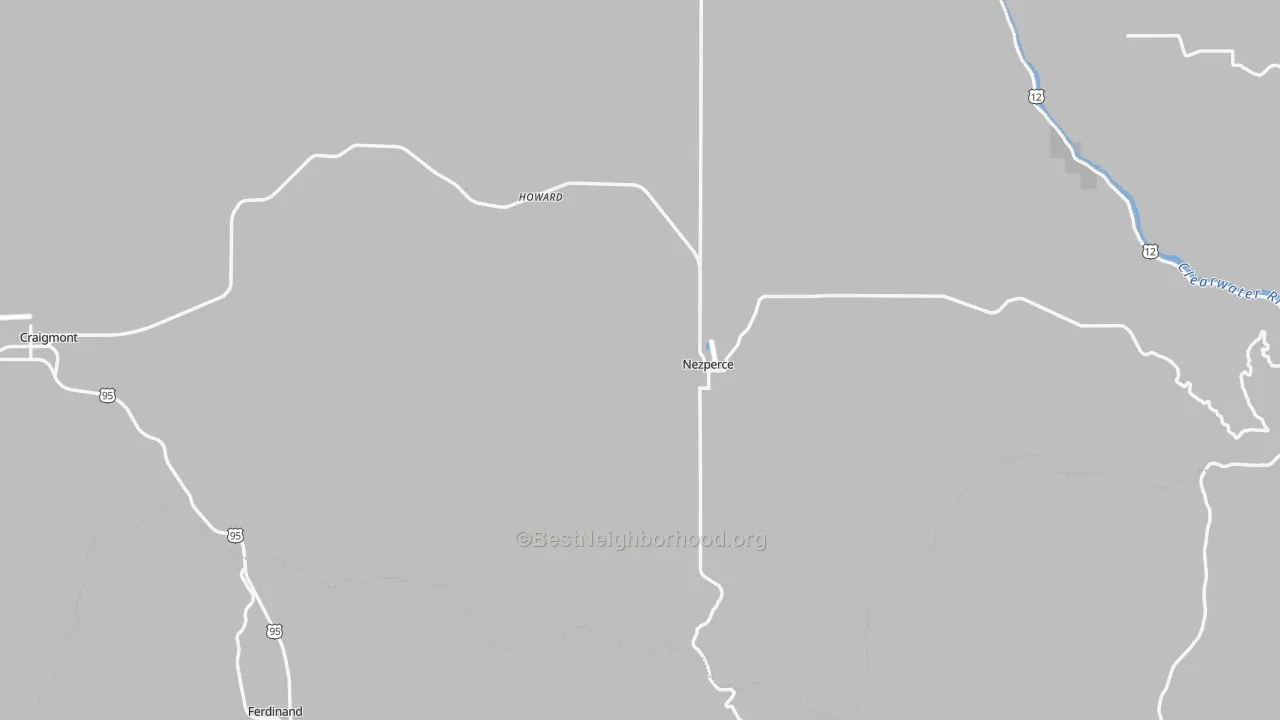 Transit Grade map of Lewis County, ID
