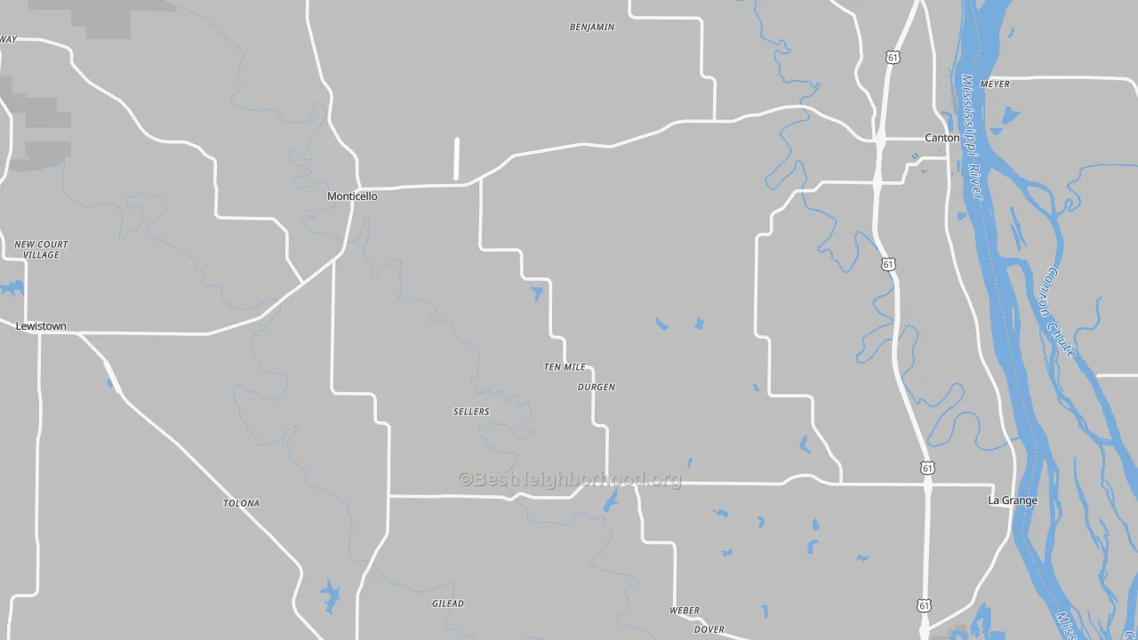 Transit Grade map of Lewis County, MO