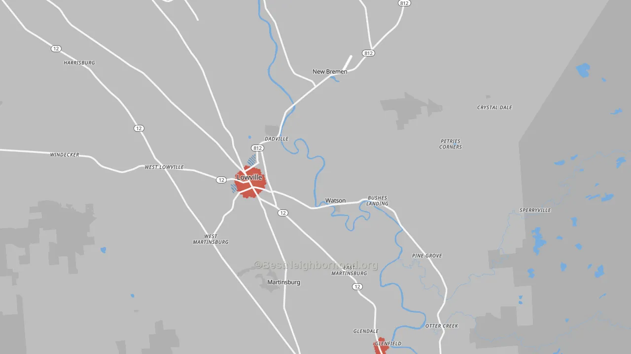 Transit Grade map of Lewis County, NY