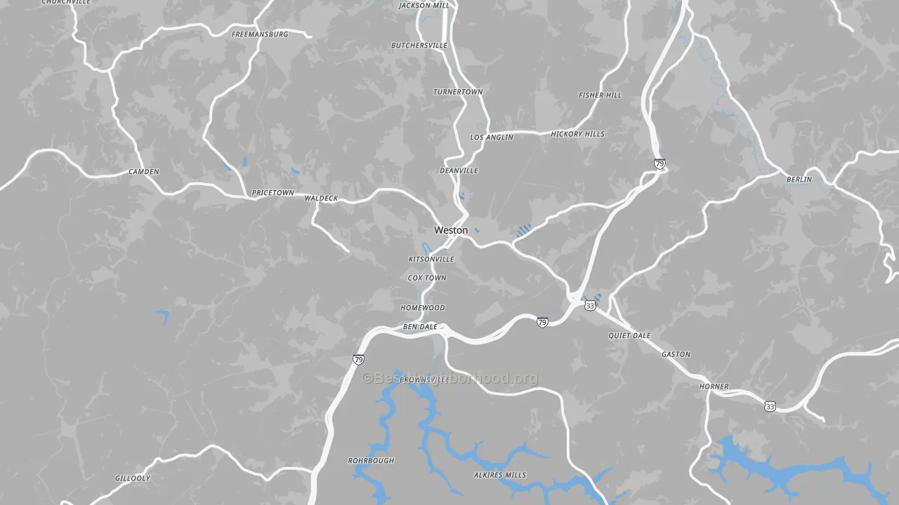 Transit Grade map of Lewis County, WV