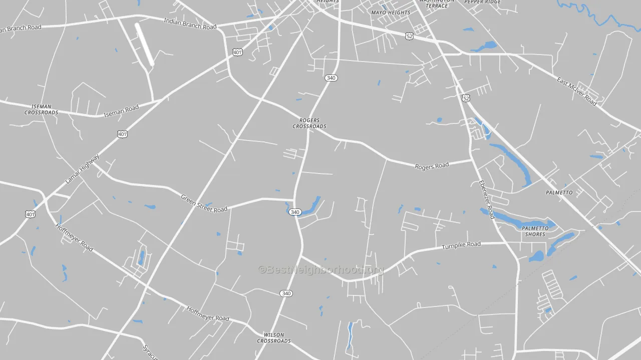 Transit Grade map of Lewis Crossroads, SC