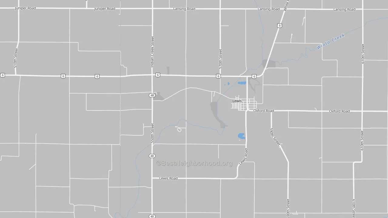 Transit Grade map of Lewis, IA
