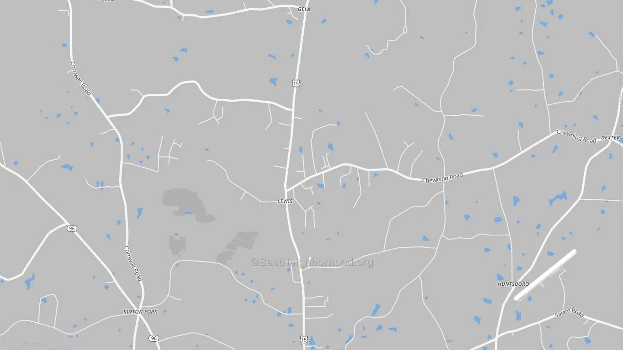 Transit Grade map of Lewis, NC