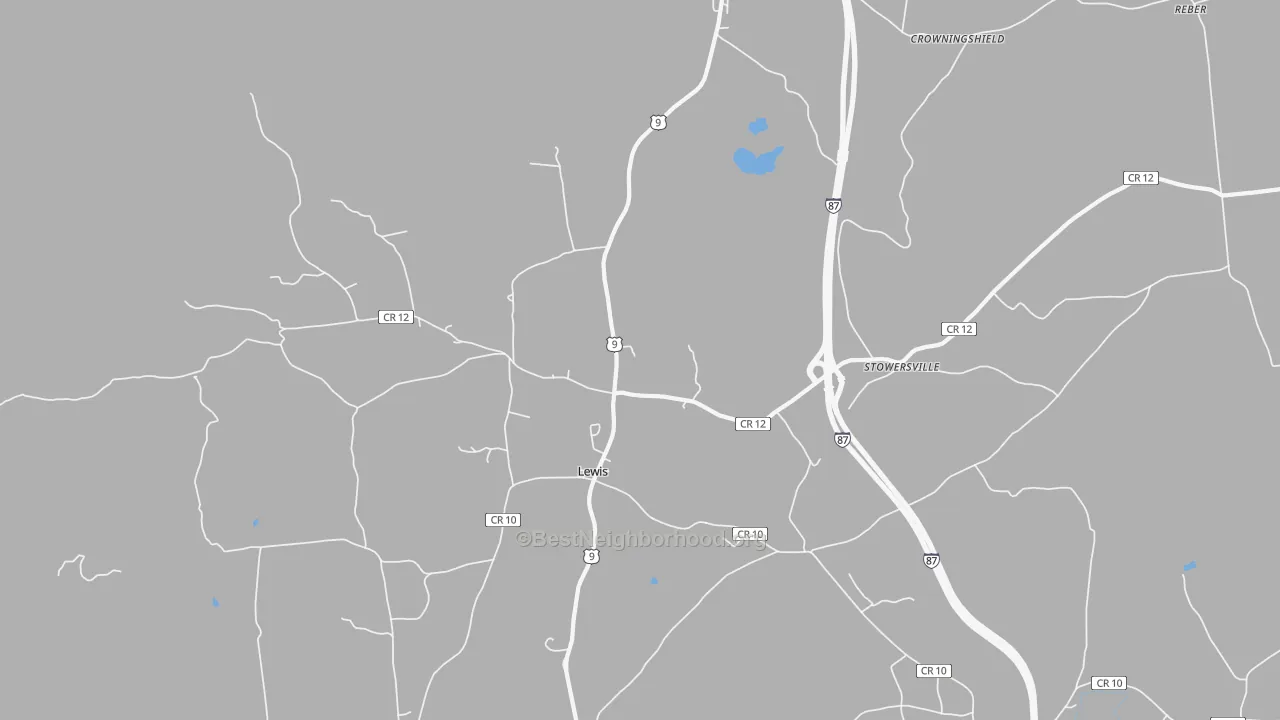 Transit Grade map of Lewis, NY
