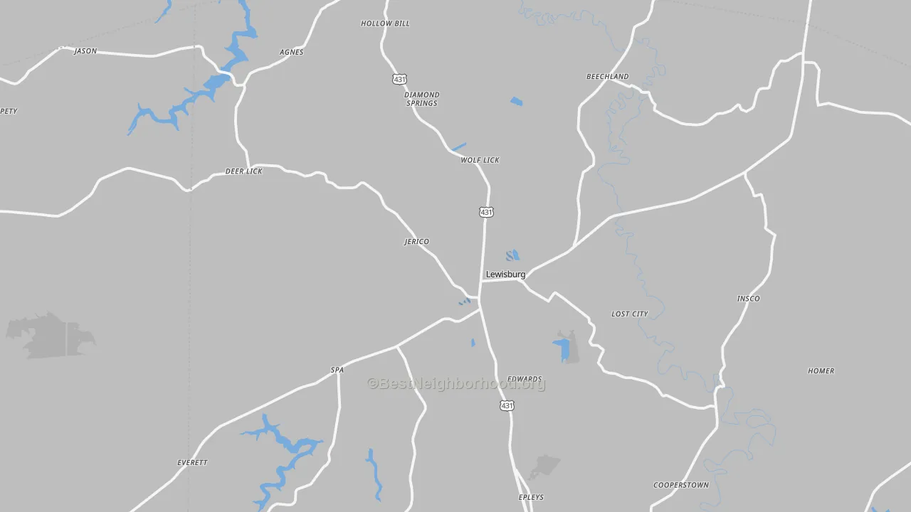Transit Grade map of Lewisburg, KY