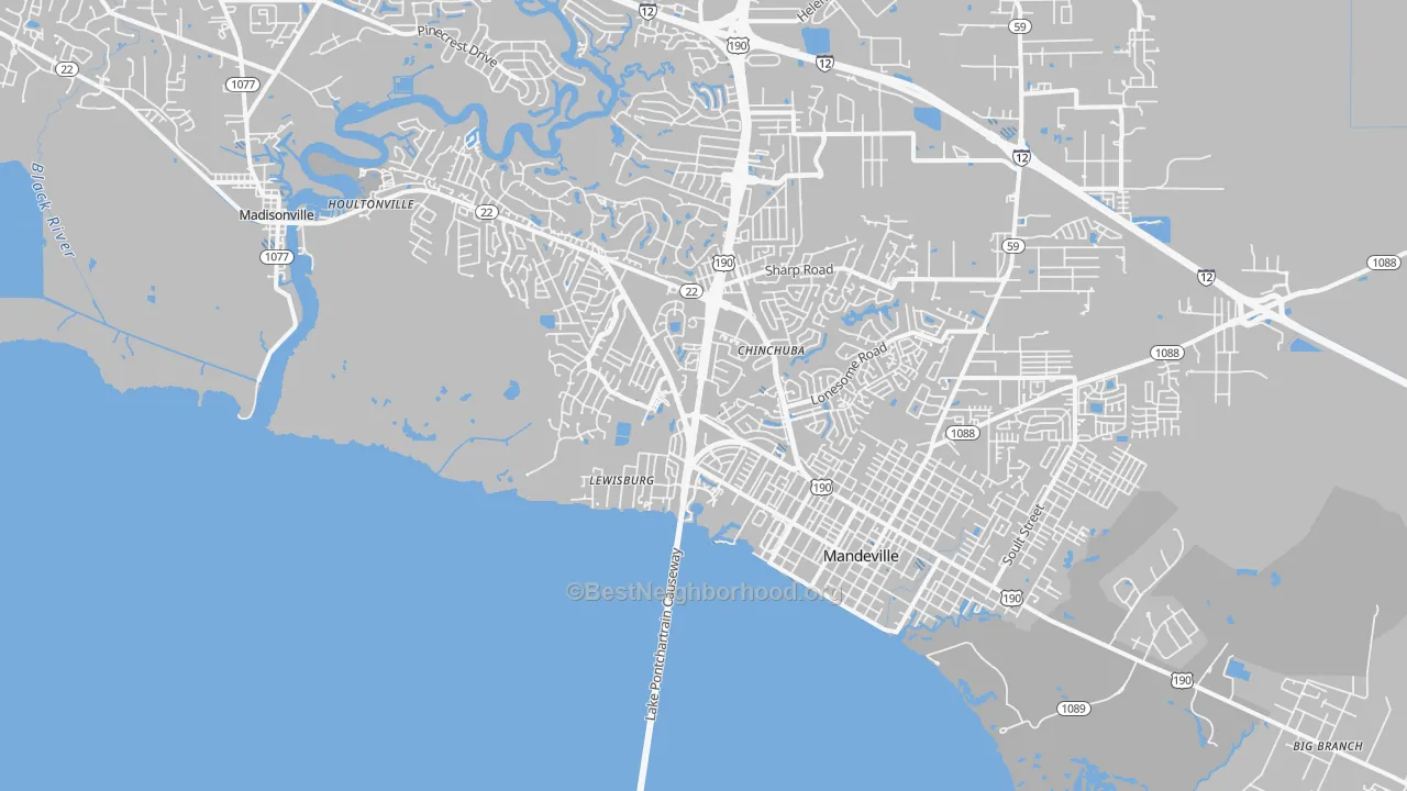 Transit Grade map of Lewisburg, LA