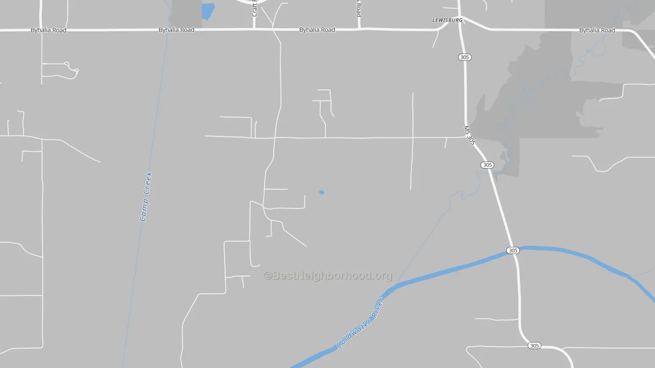 Transit Grade map of Lewisburg, MS