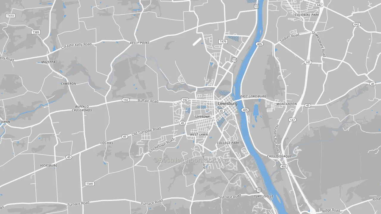 Transit Grade map of Lewisburg, PA