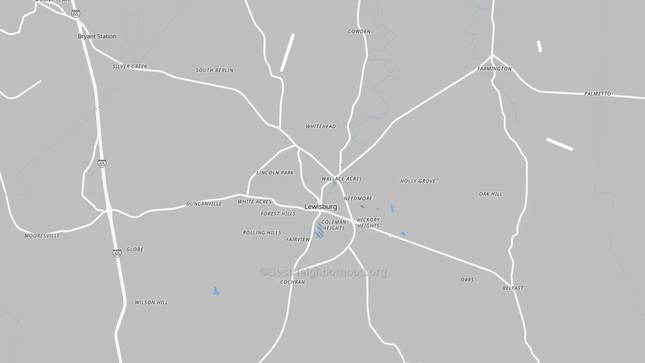 Transit Grade map of Lewisburg, TN