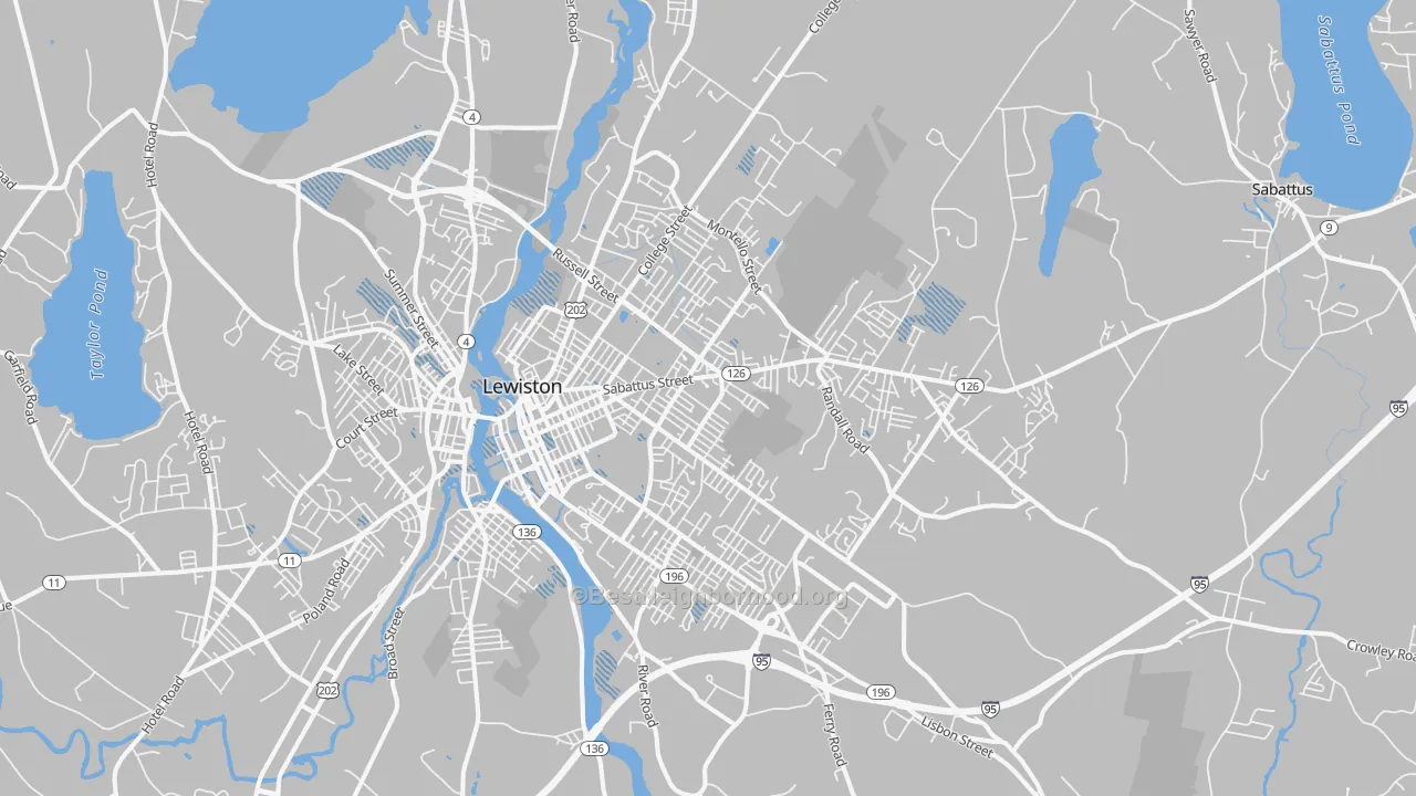Transit Grade map of Lewiston, ME