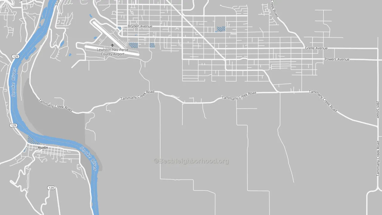 Transit Grade map of Lewiston Orchards, ID