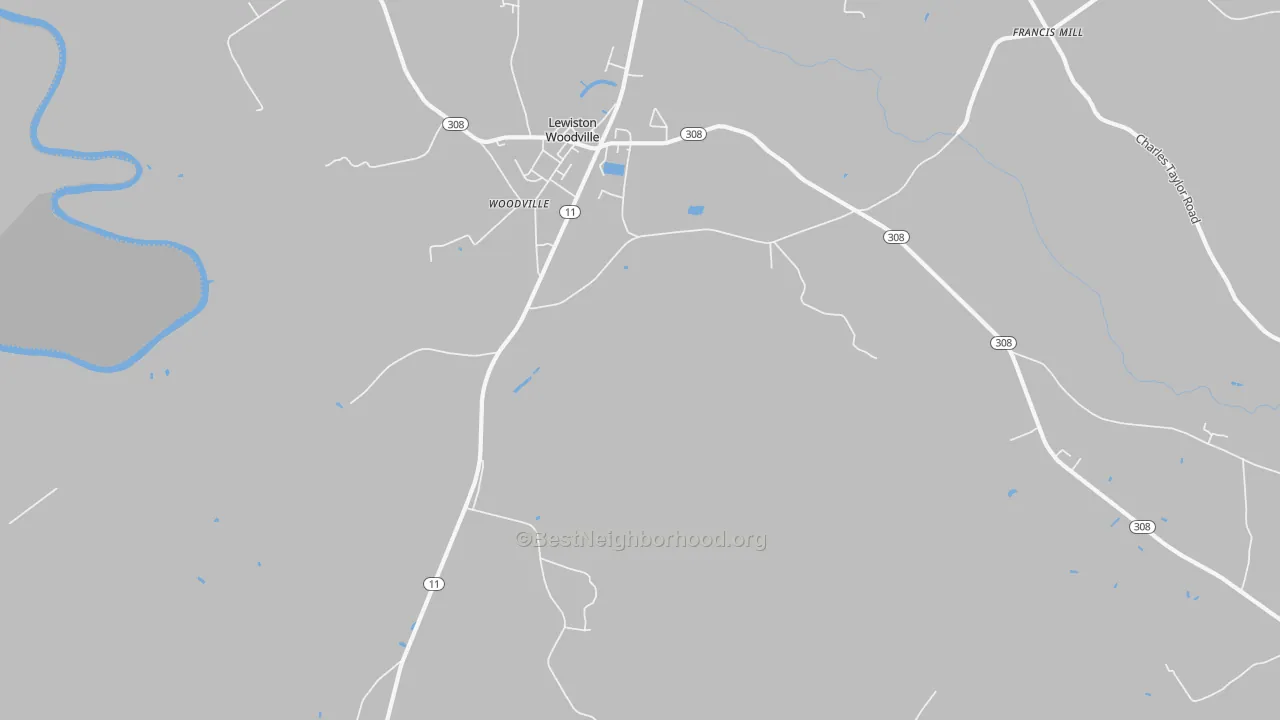 Transit Grade map of Lewiston Woodville, NC