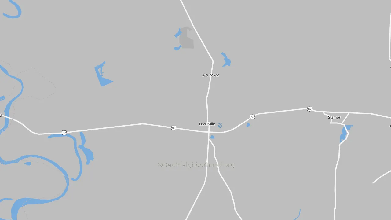 Transit Grade map of Lewisville, AR