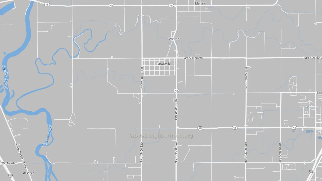 Transit Grade map of Lewisville, ID