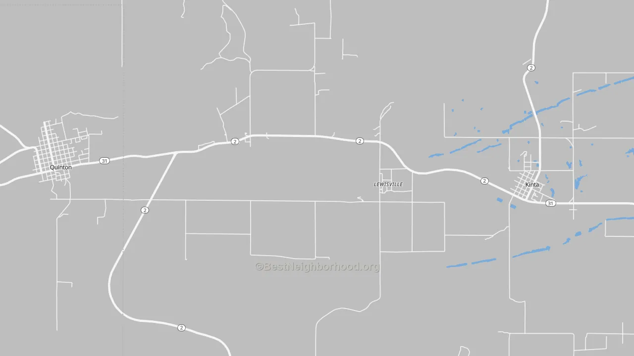 Transit Grade map of Lewisville, OK