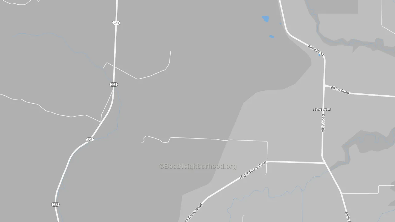 Transit Grade map of Lewisville, OR