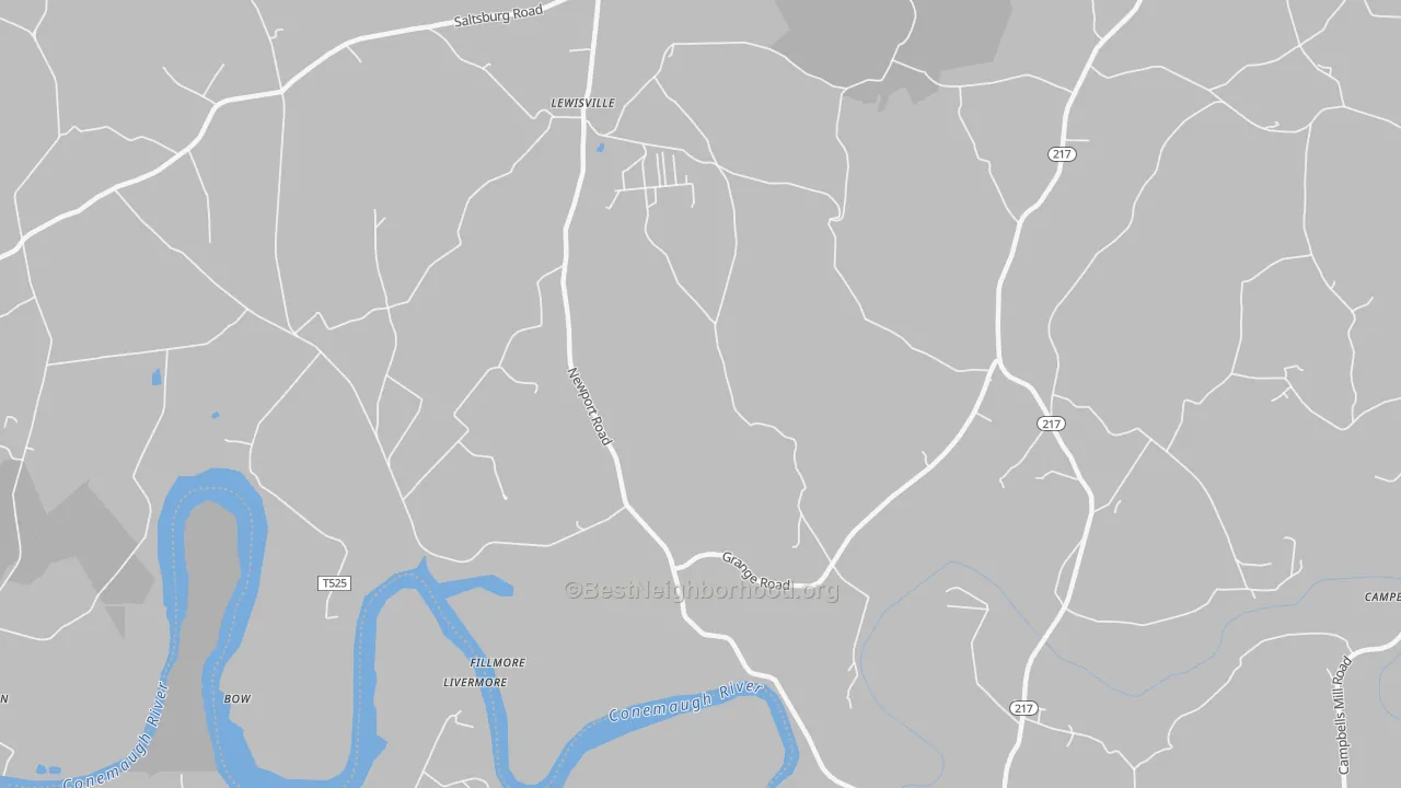 Transit Grade map of Lewisville, PA