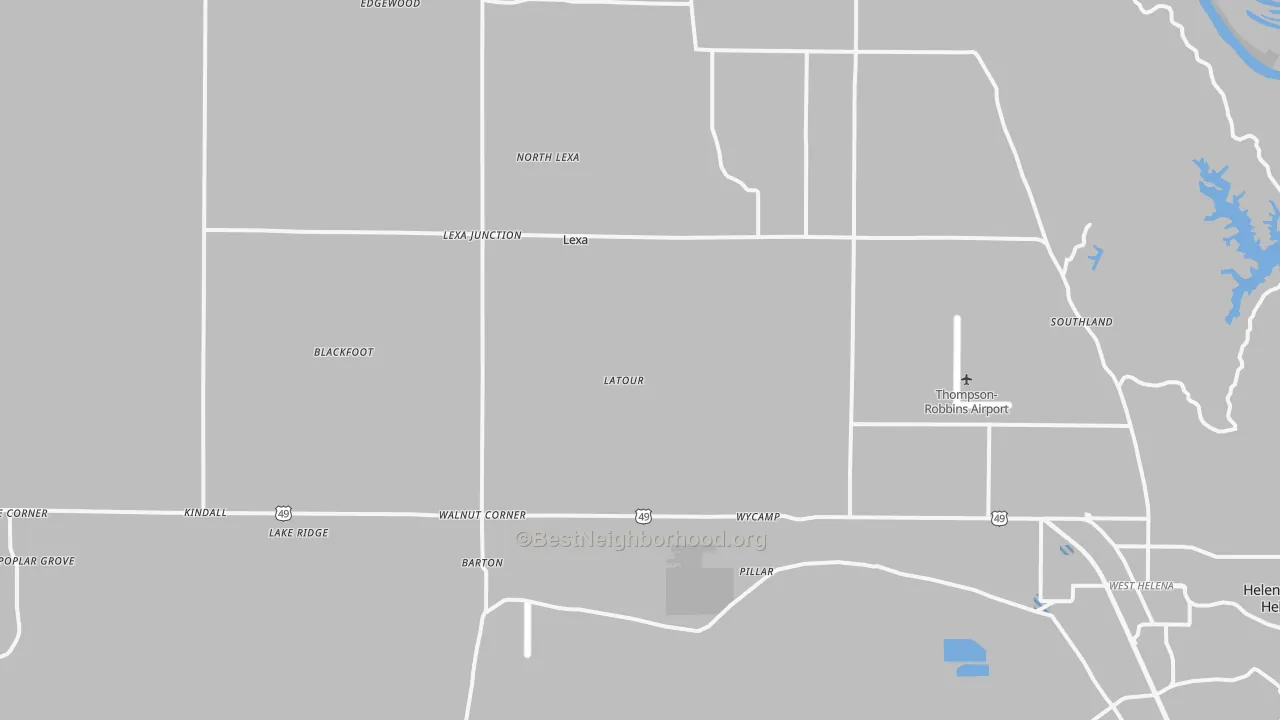 Transit Grade map of Lexa, AR