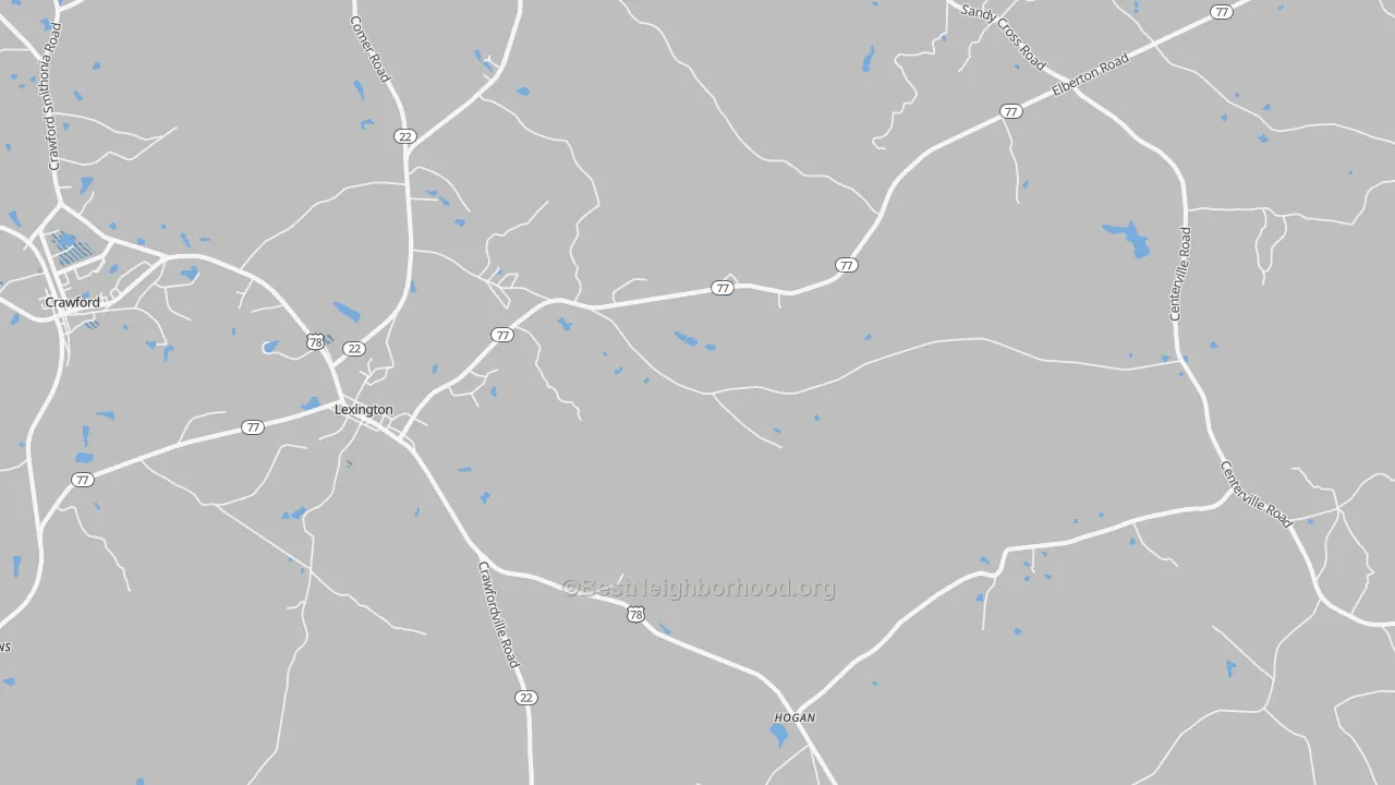 Transit Grade map of Lexington, GA