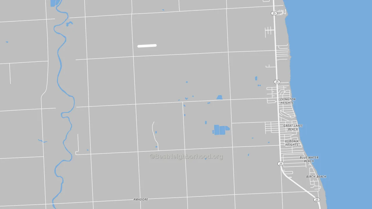 Transit Grade map of Lexington Heights, MI
