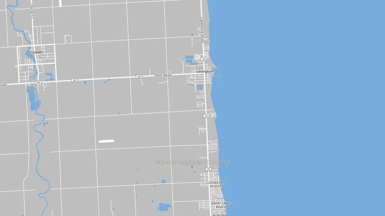 Transit Grade map of Lexington, MI