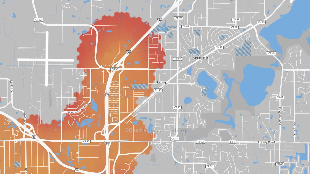 Transit Grade map of Lexington, MN