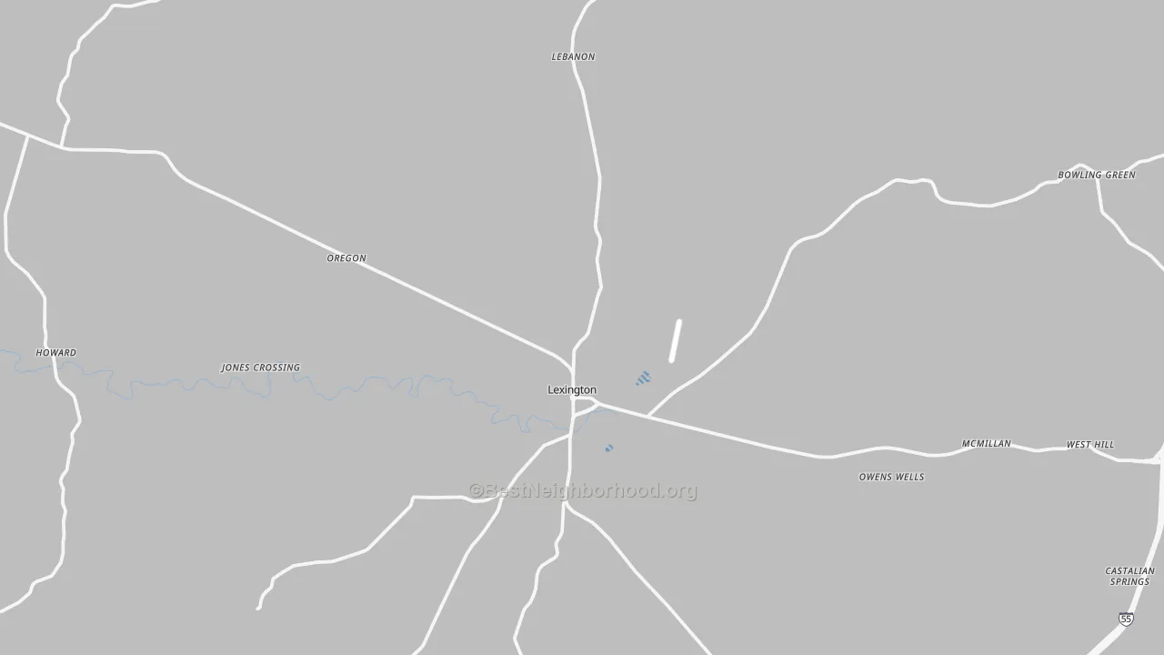 Transit Grade map of Lexington, MS