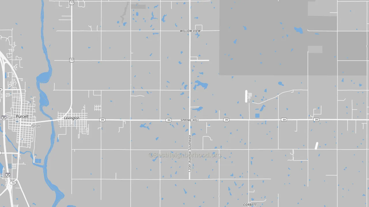 Transit Grade map of Lexington, OK