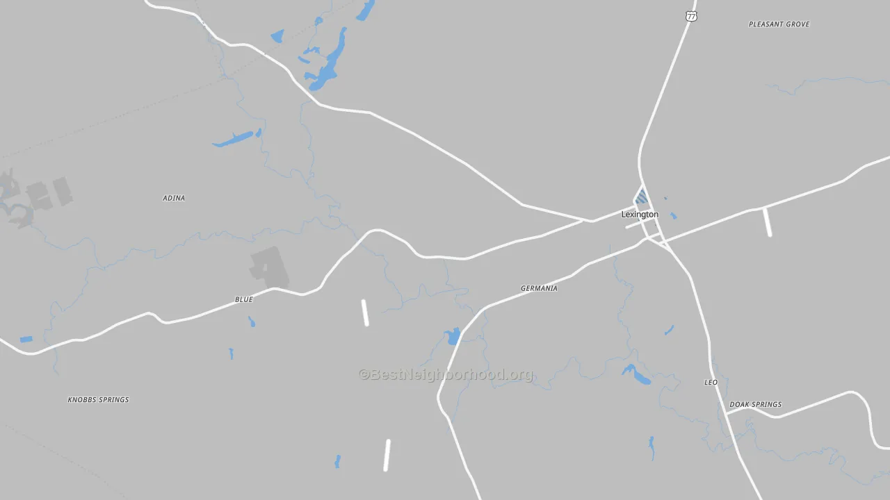 Transit Grade map of Lexington, TX