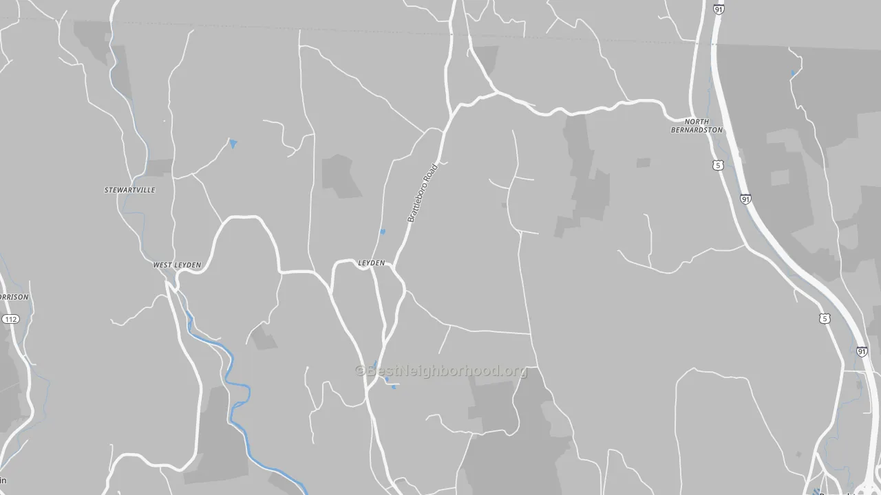 Transit Grade map of Leyden, MA