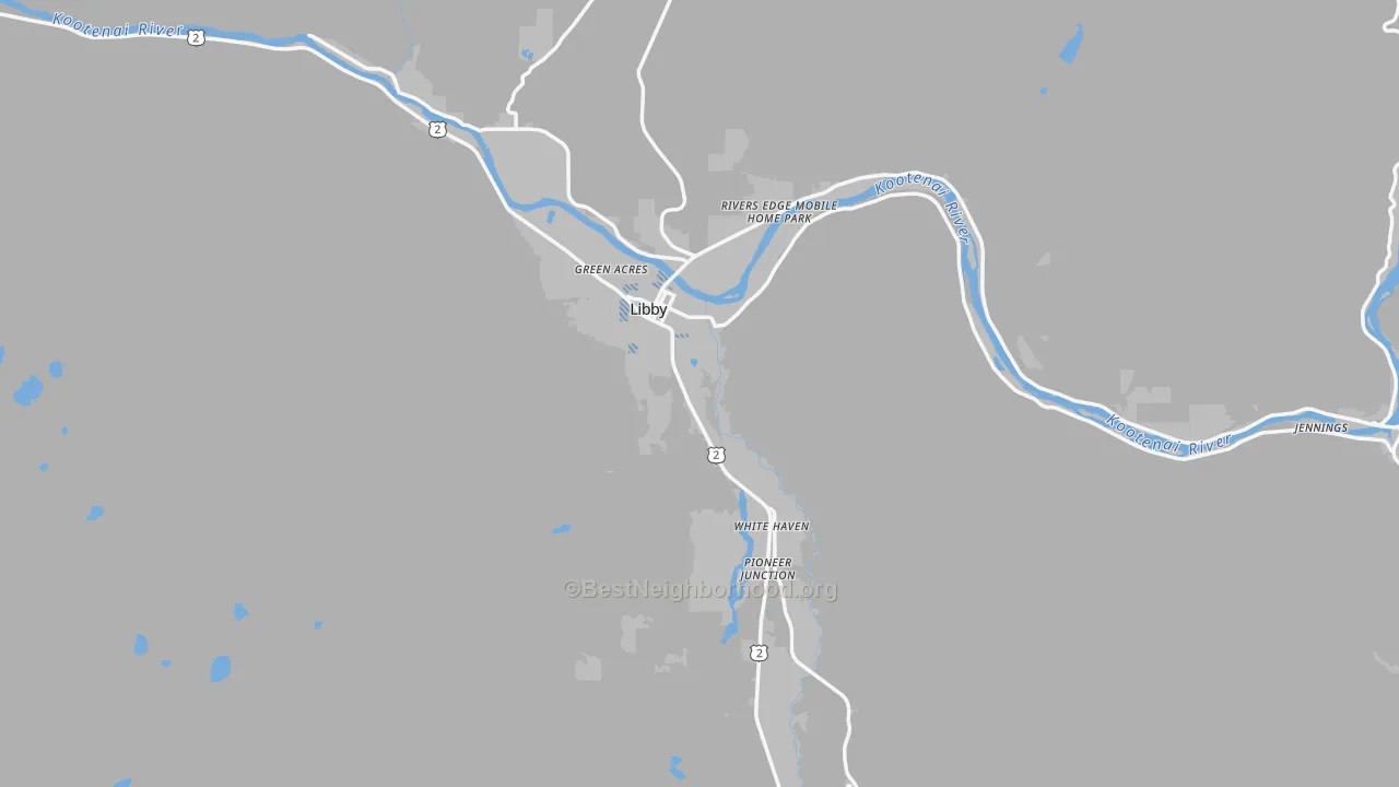 Transit Grade map of Libby, MT