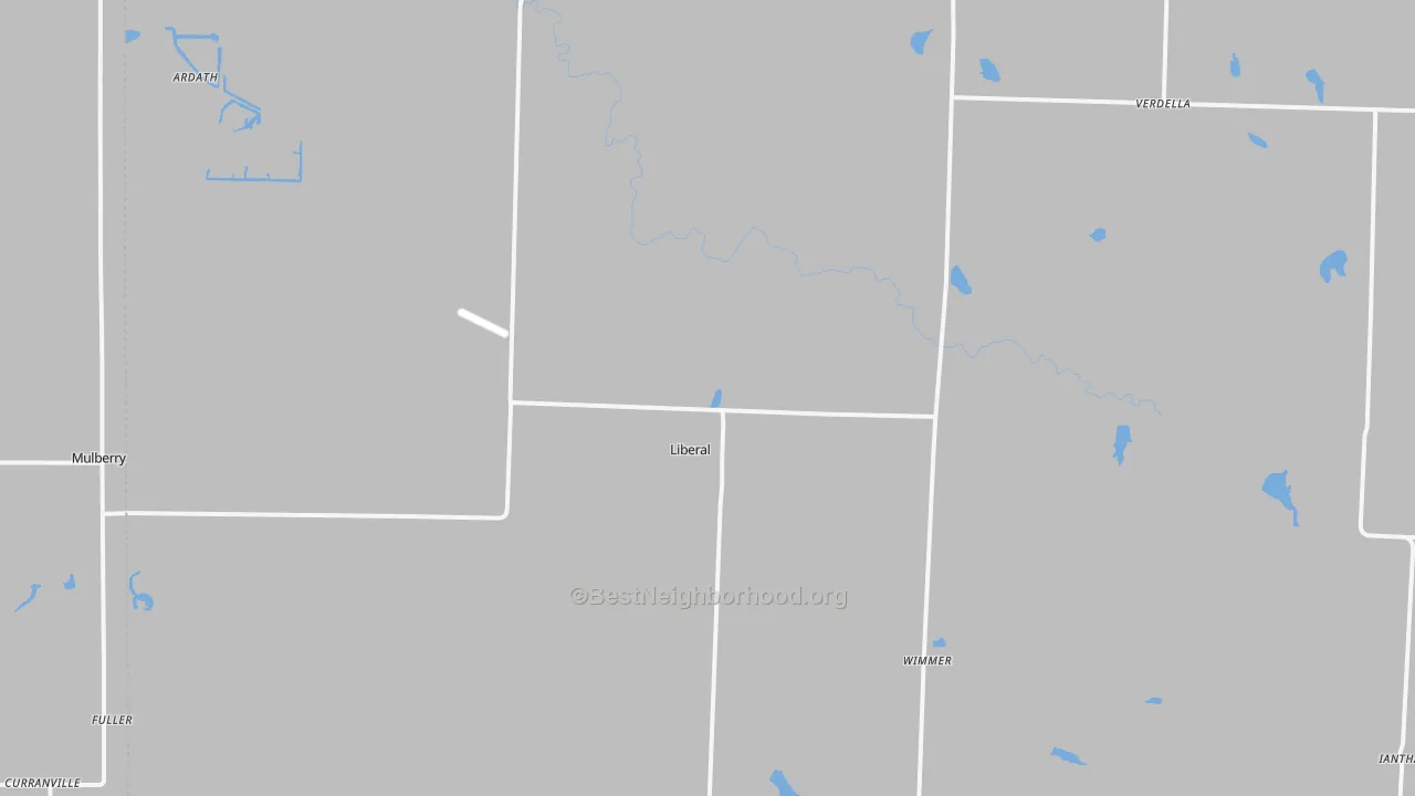 Transit Grade map of Liberal, MO