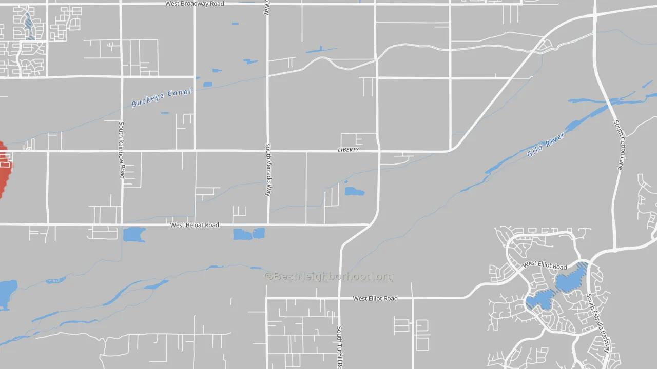 Transit Grade map of Liberty, AZ